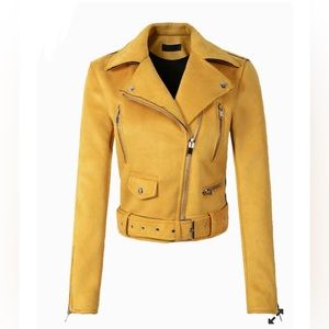 Zara Mustard Faux Suede Coat